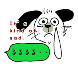 White dog with a name as KURO sticker #11439939
