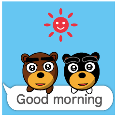 Black Eyebrows Bear 17 ( English )