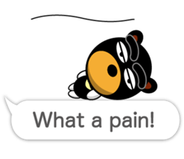 Black Eyebrows Bear 17 ( English ) sticker #11440501