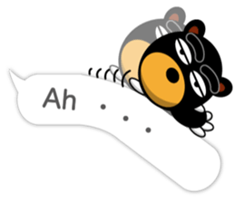 Black Eyebrows Bear 17 ( English ) sticker #11440509