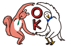 Bird and Squirrel,then partly Frog sticker #11440794