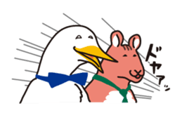 Bird and Squirrel,then partly Frog sticker #11440799