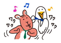 Bird and Squirrel,then partly Frog sticker #11440806