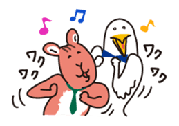 Bird and Squirrel,then partly Frog sticker #11440806