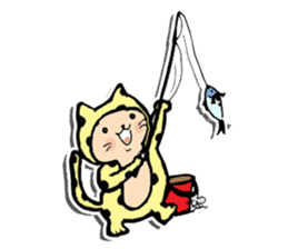 Polka-Dot Cats & Little Mice sticker #11442040