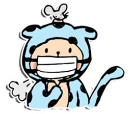 Polka-Dot Cats & Little Mice sticker #11442043