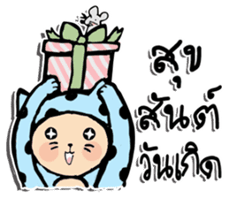 Polka-Dot Cats & Little Mice sticker #11442050