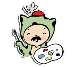 Polka-Dot Cats & Little Mice sticker #11442053