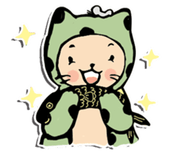 Polka-Dot Cats & Little Mice sticker #11442054