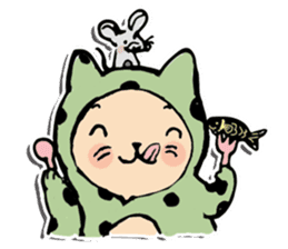 Polka-Dot Cats & Little Mice sticker #11442061