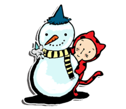 Polka-Dot Cats & Little Mice sticker #11442065