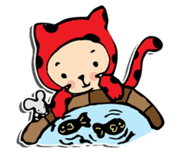 Polka-Dot Cats & Little Mice sticker #11442067