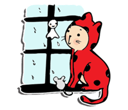 Polka-Dot Cats & Little Mice sticker #11442068