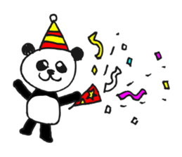Jump up! Doodle Panda sticker #11442096