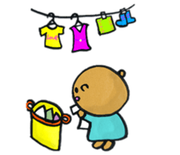 Daily life of the cute bear sticker #11442861