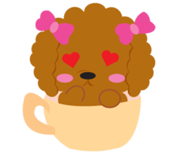 Love Toy poodle sticker #11443472