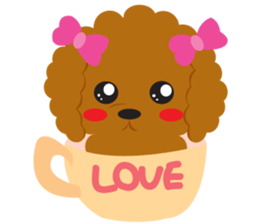 Love Toy poodle sticker #11443473
