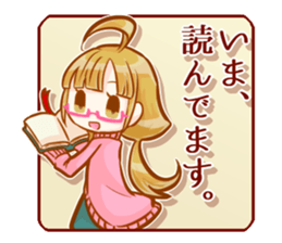 Book favorite glasses girl sticker #11443713