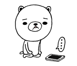 Lacking white bear2 sticker #11443916