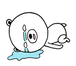 Lacking white bear2 sticker #11443929