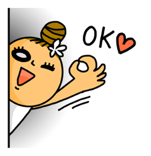 Hula girl"KABEMI"Sticker sticker #11445193