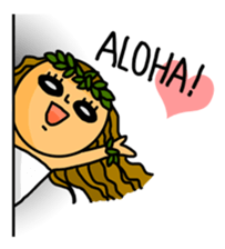 Hula girl"KABEMI"Sticker sticker #11445231
