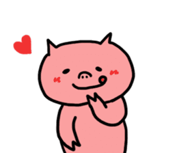 the cute pig sticker sticker #11445282
