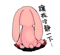 Pink Grumpy Rabbit-Engineer sticker #11447396