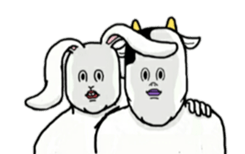 Very funny rabbit sticker #11447511