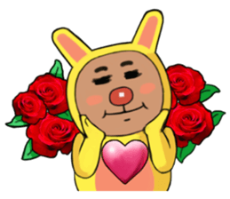 Red nosed rabbit sticker #11448876