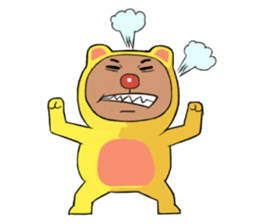 Red nosed rabbit sticker #11448880