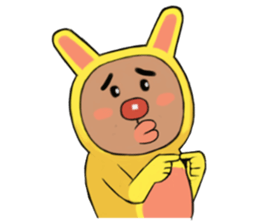 Red nosed rabbit sticker #11448884