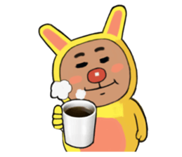 Red nosed rabbit sticker #11448885