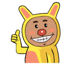 Red nosed rabbit sticker #11448887