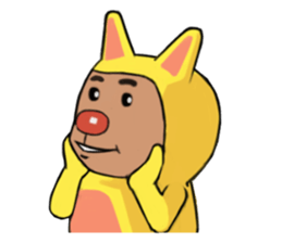 Red nosed rabbit sticker #11448888