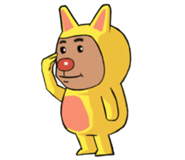 Red nosed rabbit sticker #11448889