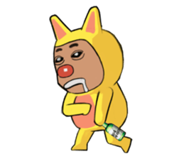 Red nosed rabbit sticker #11448899