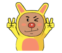 Red nosed rabbit sticker #11448900