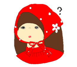 polka dots girl and permed girl stickers sticker #11448929