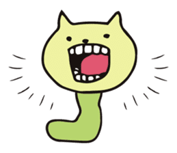 Cat worms sticker #11449594