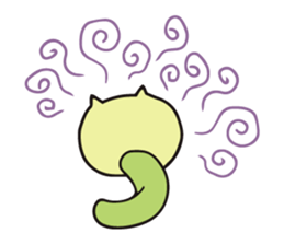 Cat worms sticker #11449622