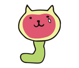 Cat worms sticker #11449623