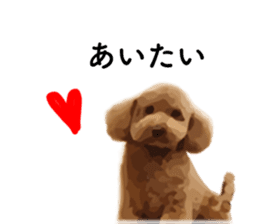 silver toy poodle sticker!!love sticker #11449658