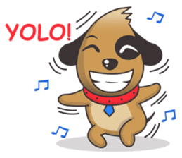 Choco the Pirate-eyed Dog sticker #11450147