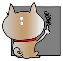 Shiba pi pi with chu chu sticker #11451751