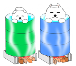 Gabu Gabu Samoyed "Mofuhachirou". sticker #11452228