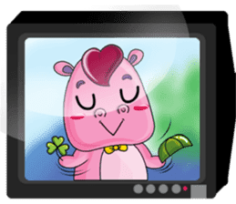 Lucky Red Heart Clover, Summer sticker #11452873