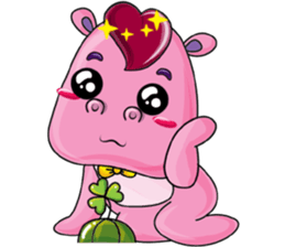 Lucky Red Heart Clover, Summer sticker #11452874