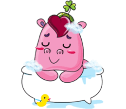 Lucky Red Heart Clover, Summer sticker #11452876