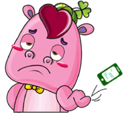 Lucky Red Heart Clover, Summer sticker #11452882